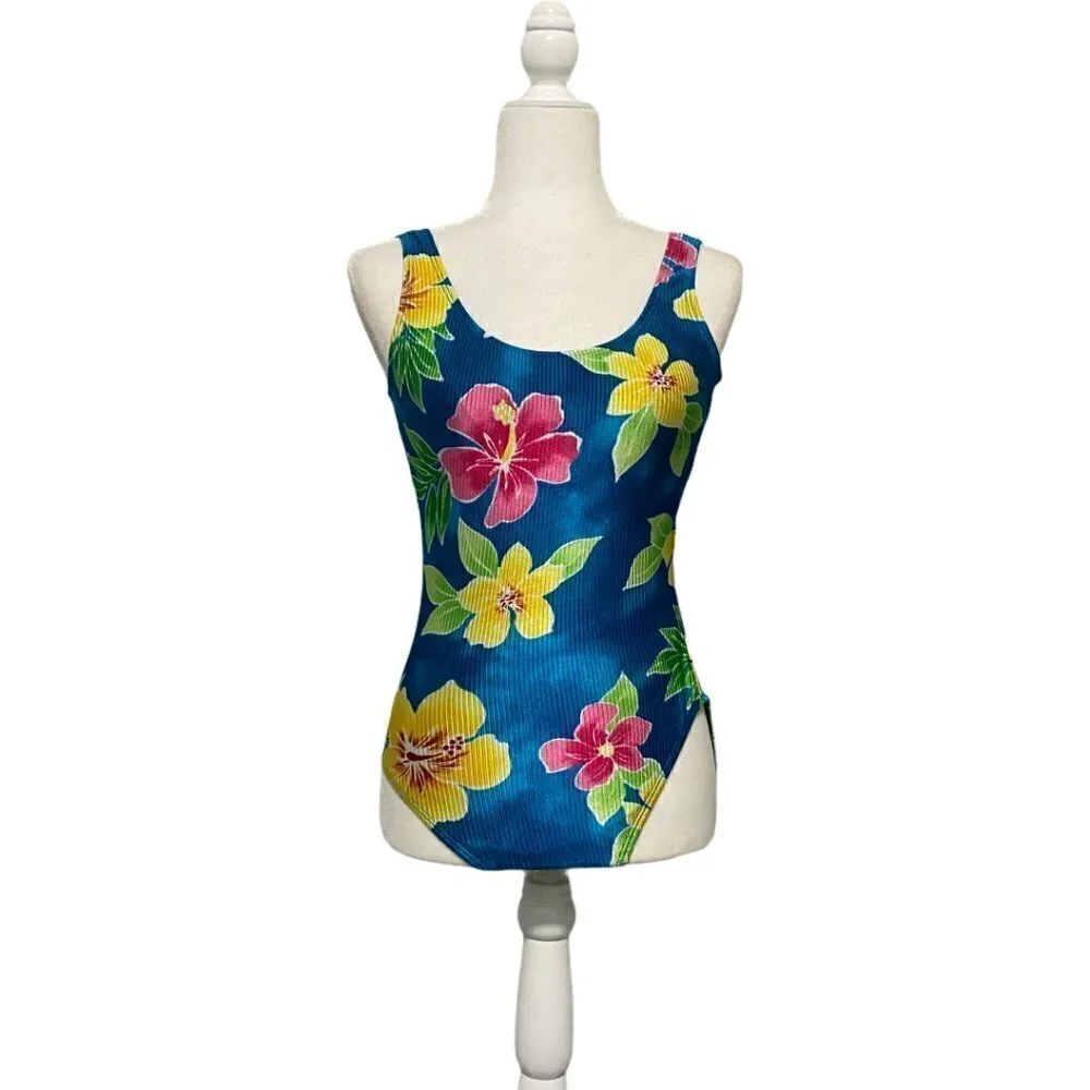 CATALINA Swimsuit Sarong Set 2 Piece Floral Modest Vintage
